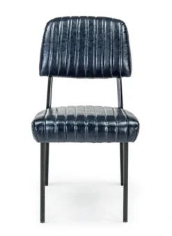 Clearance Bizzotto SEDIA IN ECOPELLE BLU - NELLY