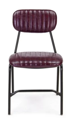 Discount Bizzotto SEDIA IN ECOPELLE BORDEAUX - DEBBIE