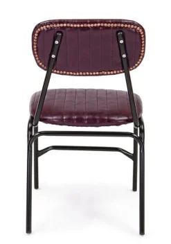 Discount Bizzotto SEDIA IN ECOPELLE BORDEAUX - DEBBIE