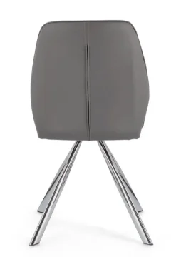 Outlet Bizzotto SEDIA IN ECOPELLE GRIGIA - MAXWELL