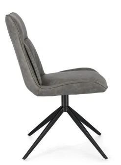 Outlet Bizzotto SEDIA IN ECOPELLE GRIGIO - JORDAN