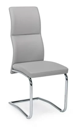 Outlet Bizzotto SEDIA IN ECOPELLE GRIGIO CHIARO - THELMA