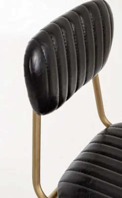 Outlet Bizzotto SEDIA IN ECOPELLE NERA - ADDY