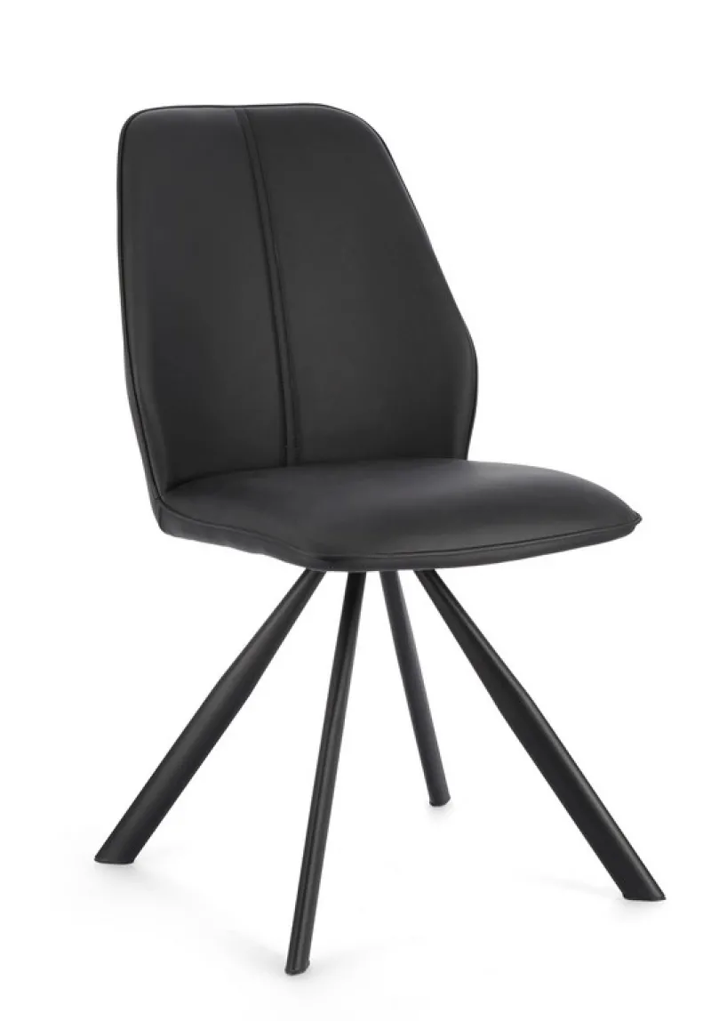 Hot Bizzotto SEDIA IN ECOPELLE NERA - MAXWELL