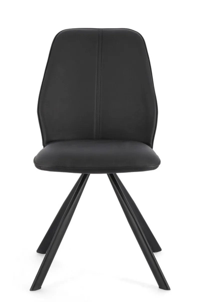 Hot Bizzotto SEDIA IN ECOPELLE NERA - MAXWELL