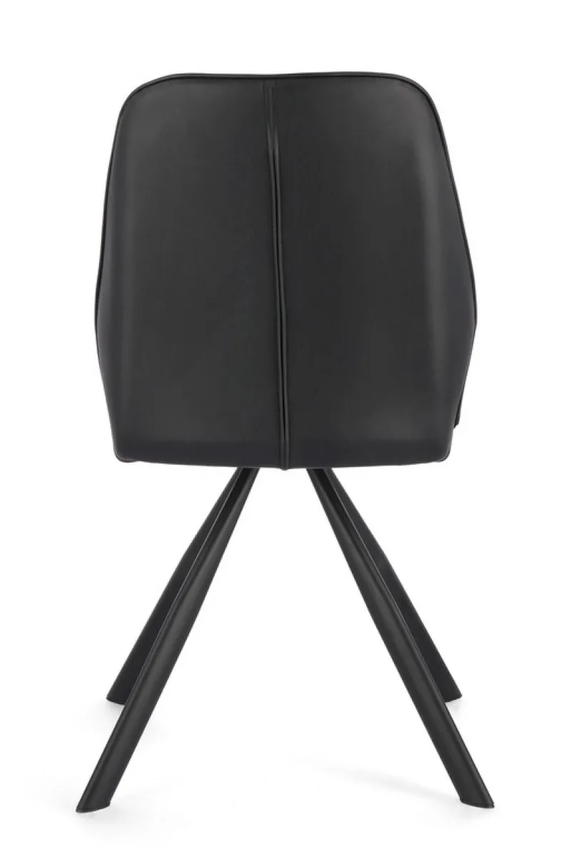 Hot Bizzotto SEDIA IN ECOPELLE NERA - MAXWELL