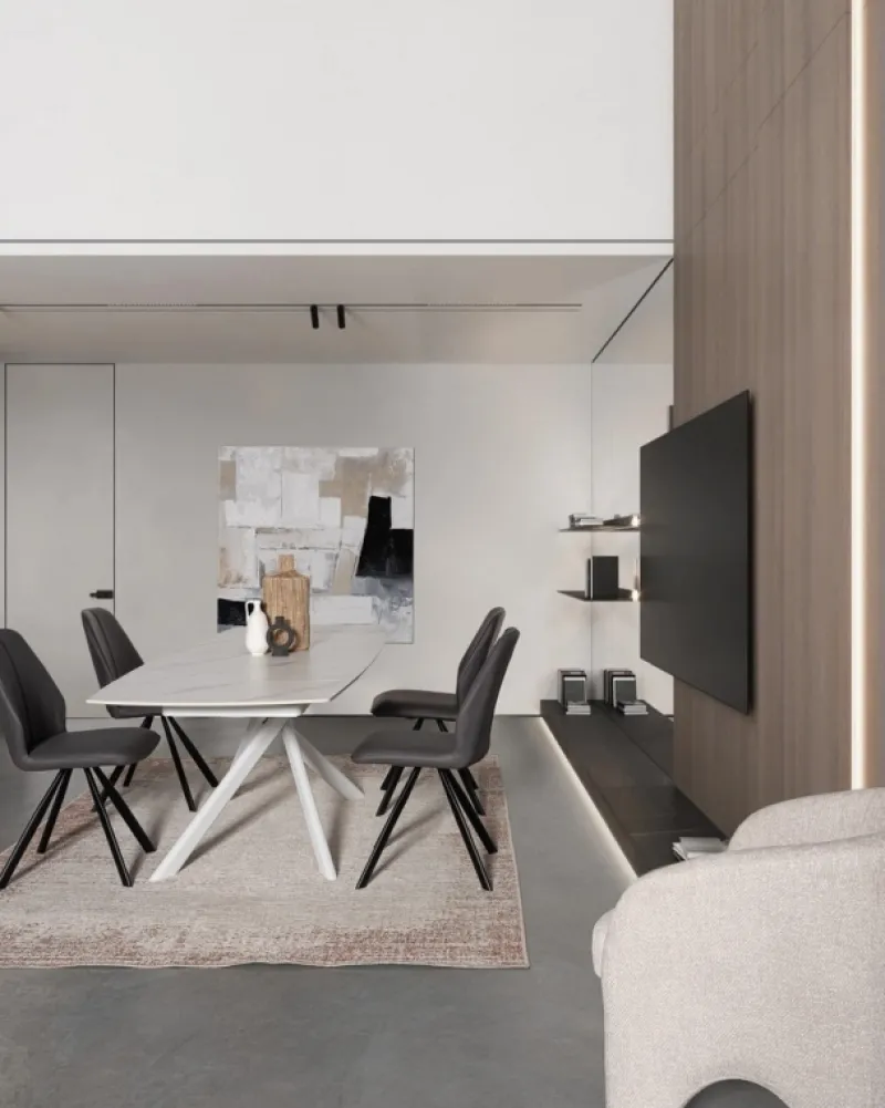 Hot Bizzotto SEDIA IN ECOPELLE NERA - MAXWELL