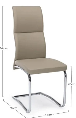 Hot Bizzotto SEDIA IN ECOPELLE TORTORA - THELMA