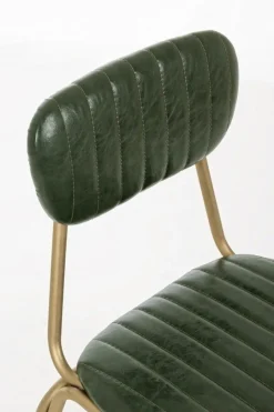 Outlet Bizzotto SEDIA IN ECOPELLE VERDE SCURO - ADDY