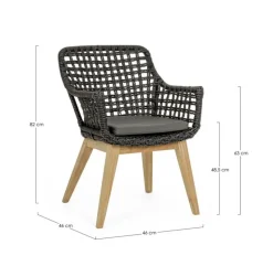 Sale Bizzotto SEDIA IN FIBRA SINTETICA NERA - MADISON