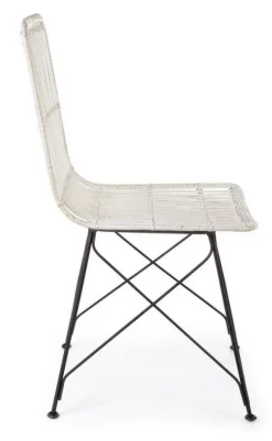 Sale Bizzotto SEDIA IN FIBRE NATURALI BIANCA - LUCILA KUBU