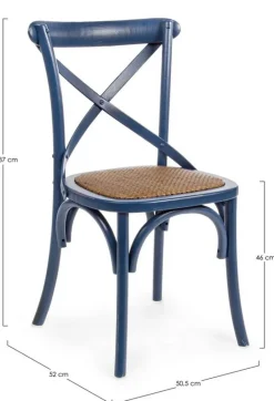 Bizzotto SEDIA IN LEGNO BLU - CROSS