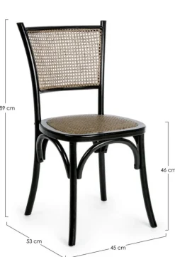 Discount Bizzotto SEDIA IN LEGNO NERA - CARREL