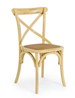 New Bizzotto SEDIA IN LEGNO OCRA - CROSS