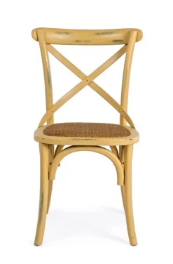 New Bizzotto SEDIA IN LEGNO OCRA - CROSS