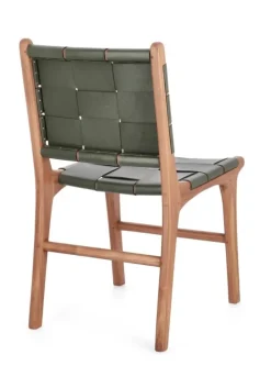 New Bizzotto SEDIA IN PELLE VERDE - JOANNA