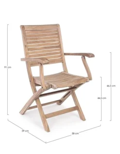 New Bizzotto SEDIA IN TEAK PIEGHEVOLE - MARYLAND