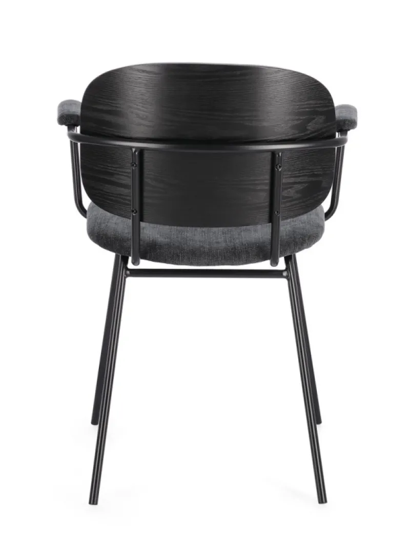 Best Bizzotto SEDIA IN TESSUTO GRIGIO SCURO - SIENNA