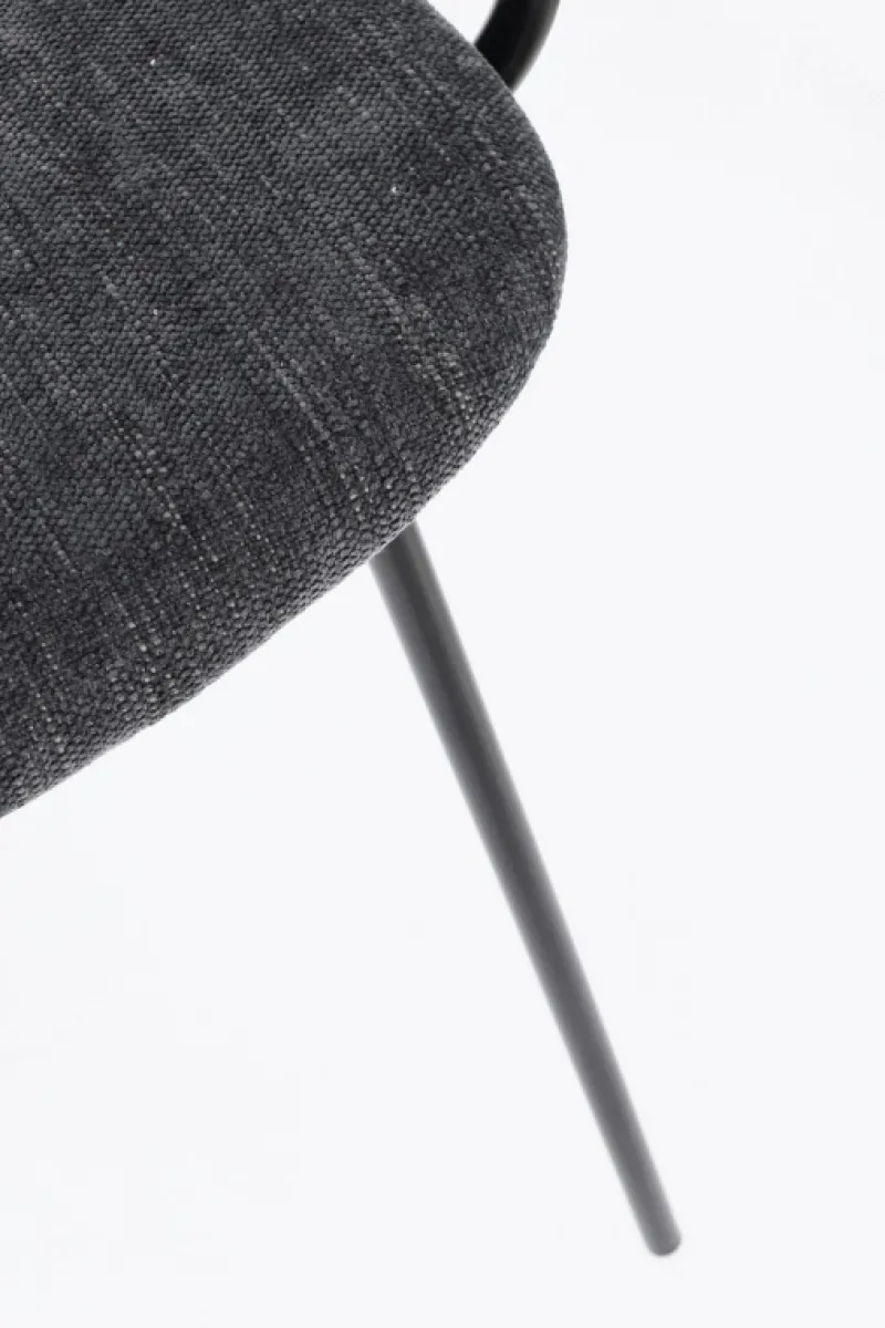 Best Bizzotto SEDIA IN TESSUTO GRIGIO SCURO - SIENNA