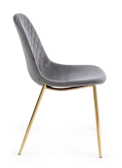 Discount Bizzotto SEDIA IN VELLUTO GRIGIO SCURO - TERRY