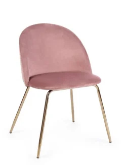 Outlet Bizzotto SEDIA IN VELLUTO ROSA - TANYA