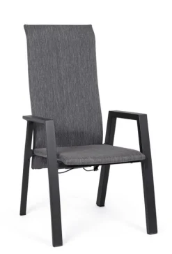Bizzotto SEDIA RECLINABILE IN ALLUMINIO ANTRACITE JX55 - ETHAN