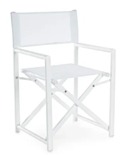 Outlet Bizzotto SEDIA REGISTA IN ALLUMINIO PIEGHEVOLE BIANCA - TAYLOR