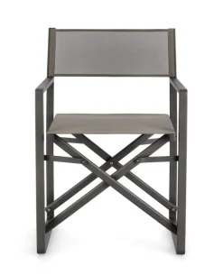 Discount Bizzotto SEDIA REGISTA IN ALLUMINIO ANTRACITE CX23 - KONNOR