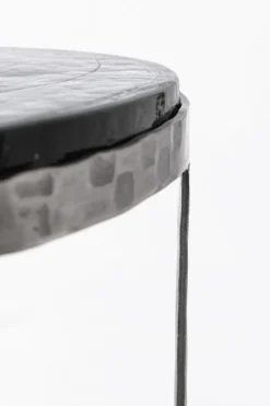 Online Bizzotto SET 2 TAVOLINI TONDI FINITURA NICKLE - ZAYLA