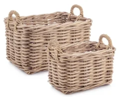 Outlet Bizzotto SET2 CESTA 2M MALANG RETT GRIGIO
