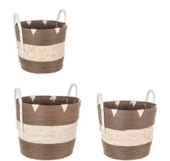 Outlet Bizzotto SET3 CESTA 2M THELMA MARRONE SVAS