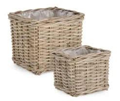 Outlet Bizzotto SET2 CESTA RANDY QU GRIGIO