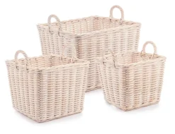 Outlet Bizzotto SET3 CESTO 2M NARRA QU SBIANCATO