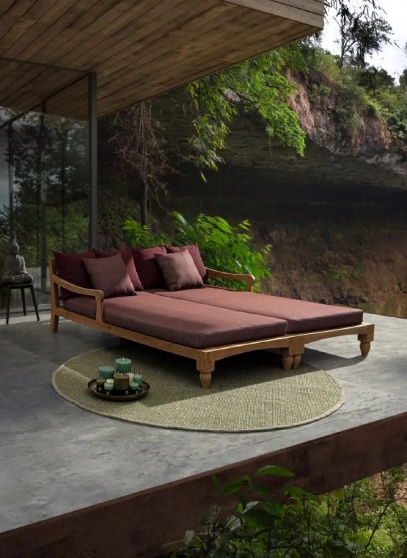 Clearance Bizzotto SET2 LOUNGE C-C BALI WINE - FSC