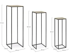 Clearance Bizzotto SET3 PORTA PIANTA IN ALLUMINIO - AMIRA