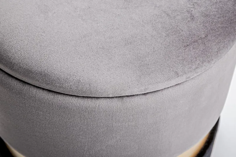 Clearance Bizzotto SET2 POUF CONTENITORE GRIGIO NERO - POLINA