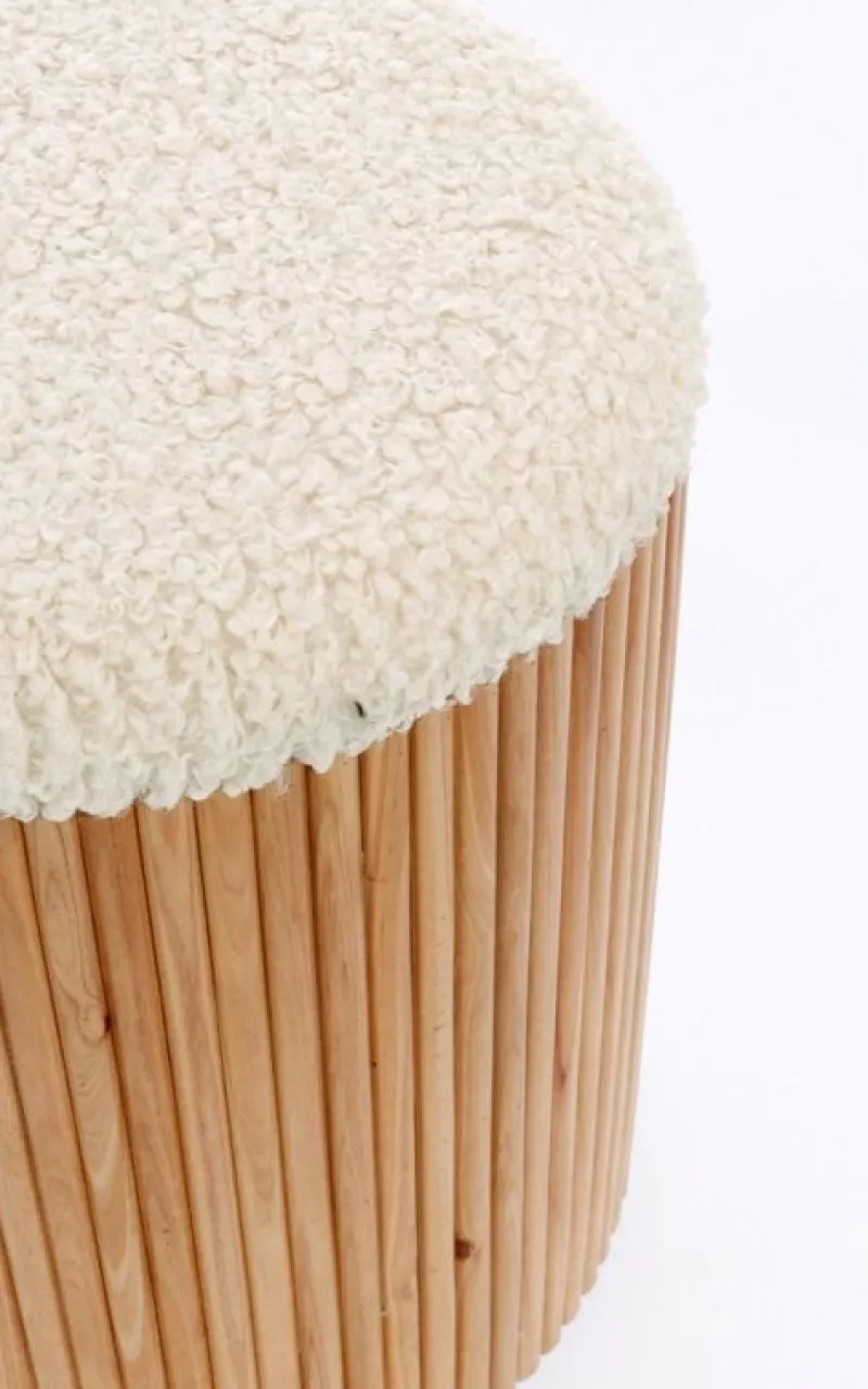 New Bizzotto SET2 POUF CONTENITORE IN TESSUTO NATURALE - NEDA