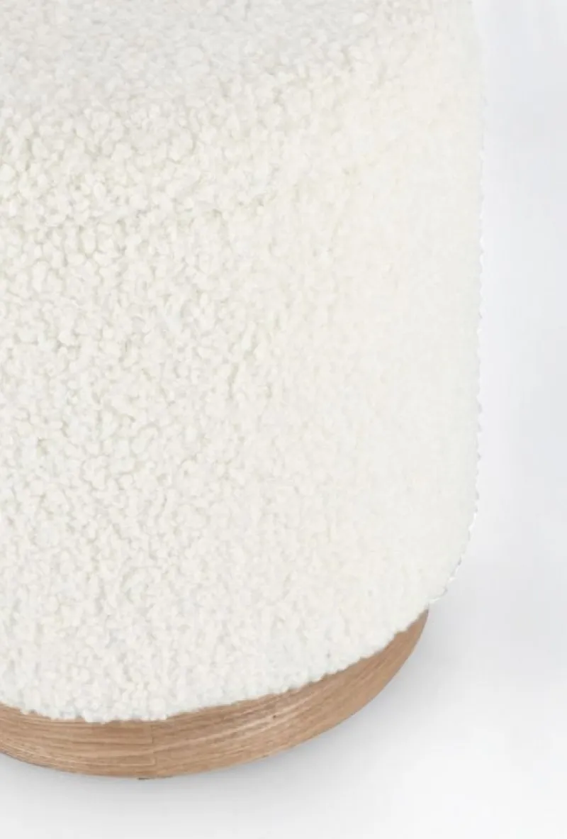 New Bizzotto SET2 POUF CONTENITORE ZOYA BIANCO TEDDY