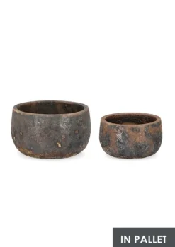 New Bizzotto SET2 P.VASO DUYEN TO RUSTY