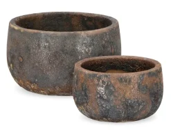 New Bizzotto SET2 P.VASO DUYEN TO RUSTY