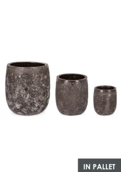 New Bizzotto SET3 P.VASO DUYEN TO RUSTY
