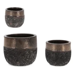 Best Bizzotto SET3 P.VASO DUYEN TONDO BASSO RUSTY