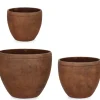 New Bizzotto SET3 P.VASO MEILI TONDO ALTO RUSTY