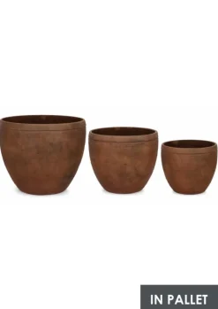New Bizzotto SET3 P.VASO MEILI TONDO ALTO RUSTY