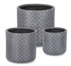 Hot Bizzotto SET3 P.VASO RHOMBUS CIL ANTRACITE