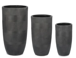 Hot Bizzotto SET3 P.VASO RIGO TO ANTRACITE ALTO