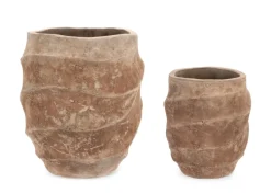 Sale Bizzotto SET2 P.VASO TEIDE ALTO TERRACOTTA BRUNIT