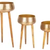 Outlet Bizzotto SET3 P.VASO VARANASI TREPPIEDE TO ORO