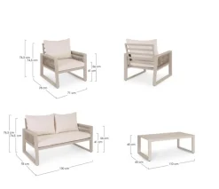 Hot Bizzotto SET4 SALOTTO C-C CAPTIVA PEYOTE