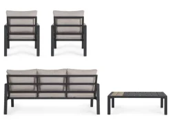 Bizzotto SET4 SALOTTO C-C ELNA ANTRACITE LH32